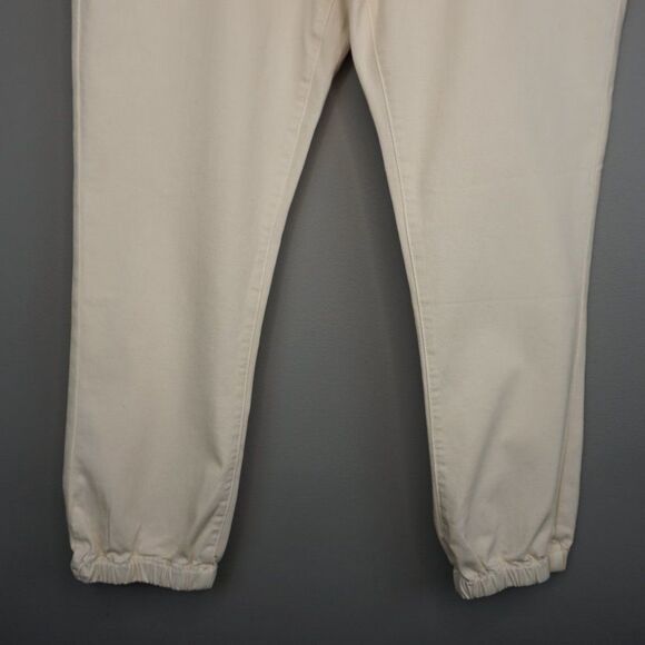 Paige Pleated Mayslie Double Button Skinny Jeans in Quartz Sand size 32 - Picture 8 of 15